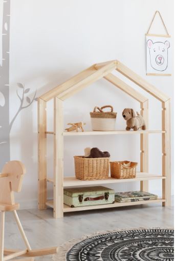 Etagère bibliothèque enfant en bois naturel