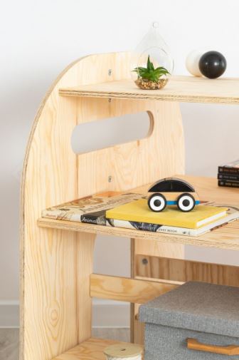 Etagère bibliothèque enfant en bois naturel