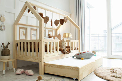 Lit cabane avec tiroir lit d&