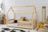 Lit cabane avec barrière 90x200cm
