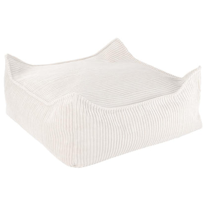 Pouf carré velours Blanc