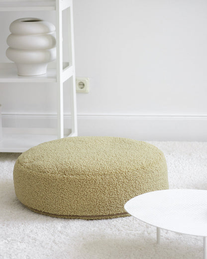 Pouf enfant Teddy bouclette Vert pistache