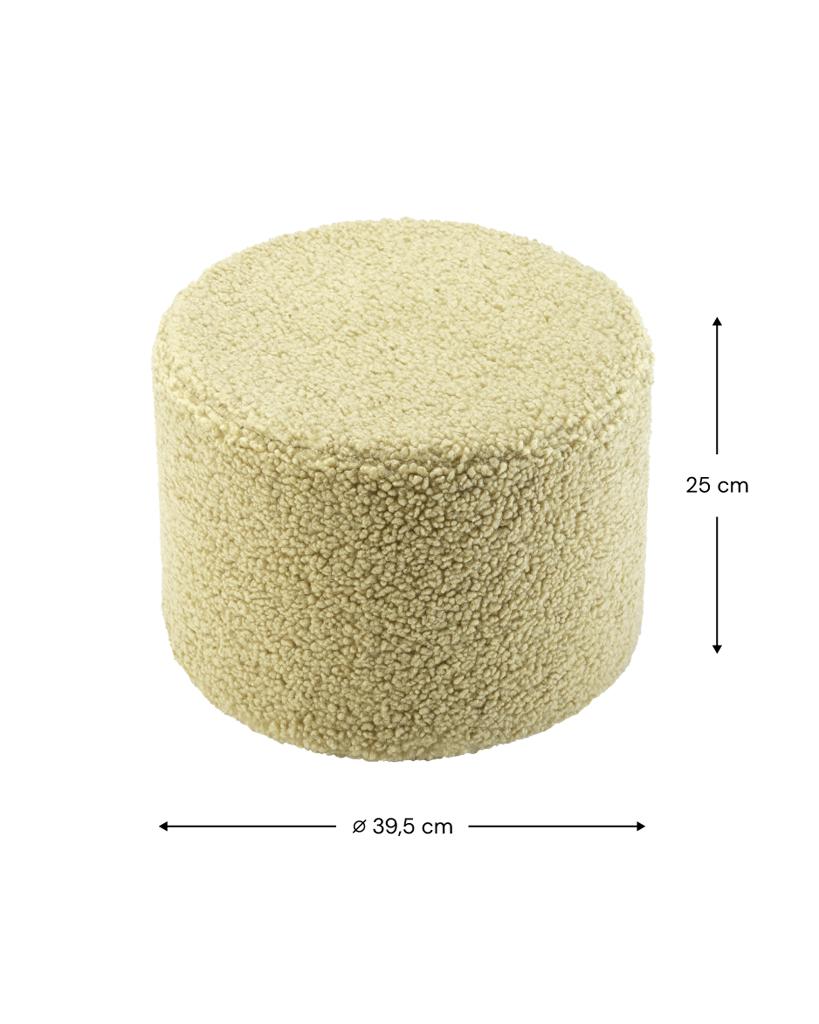 Pouf enfant Teddy bouclette Vert pistache