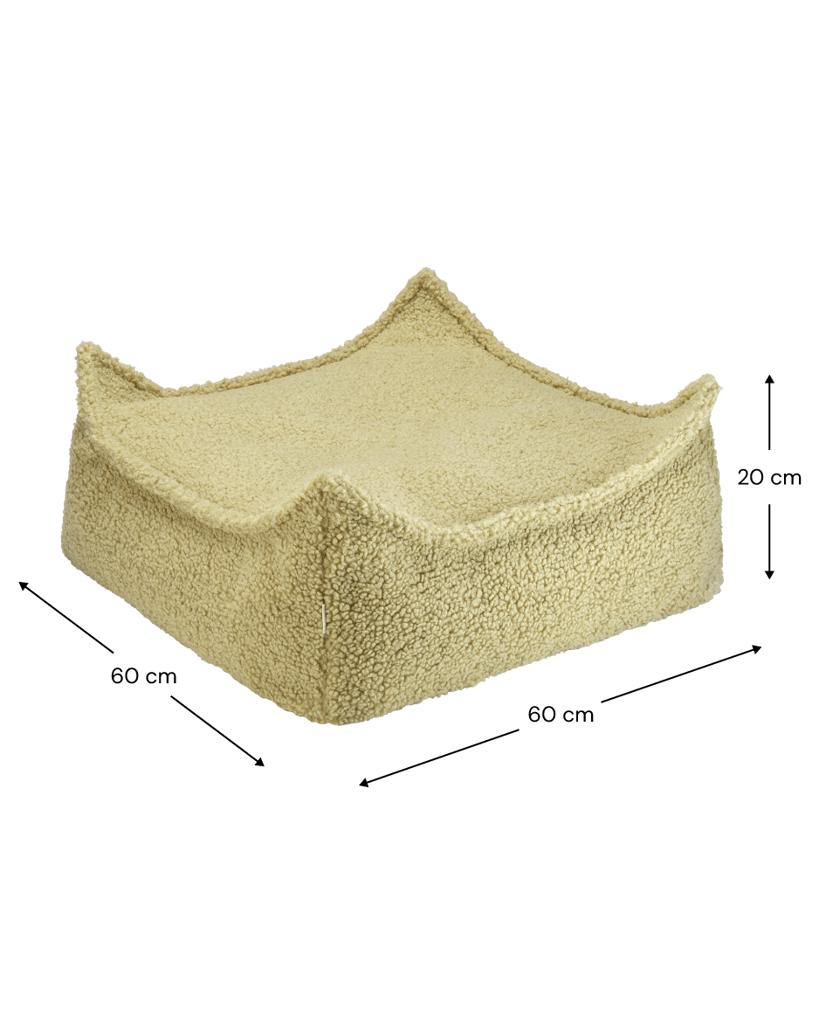Pouf enfant Teddy bouclette Vert pistache