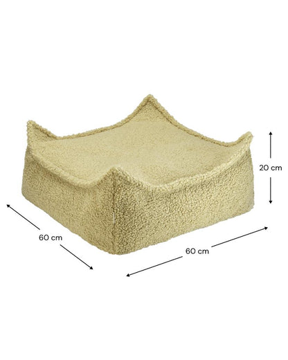 Pouf enfant Teddy bouclette Vert pistache