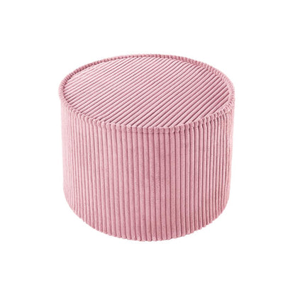 Pouf rond velours Rose