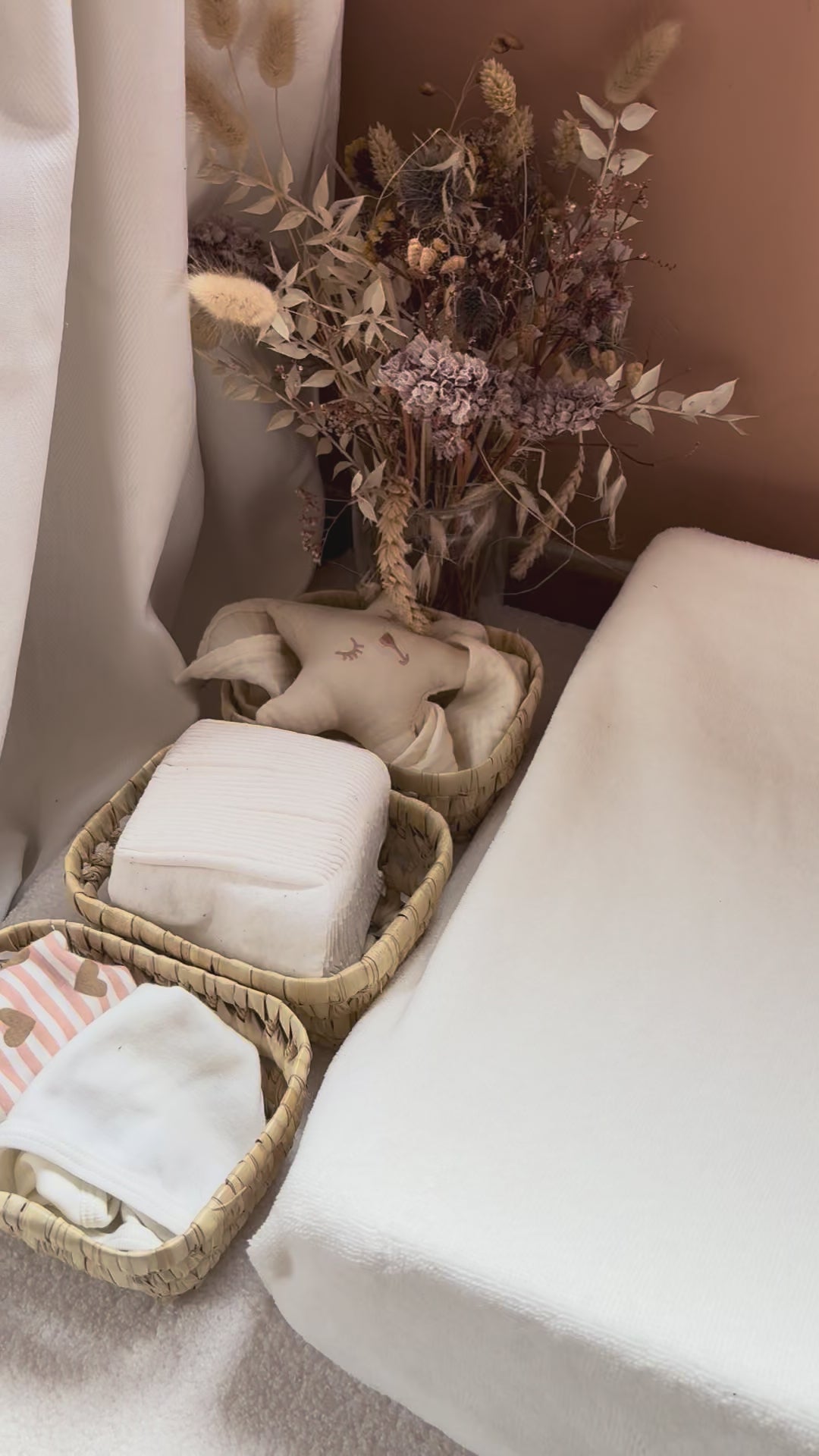 Housse matelas à langer éponge Ecru