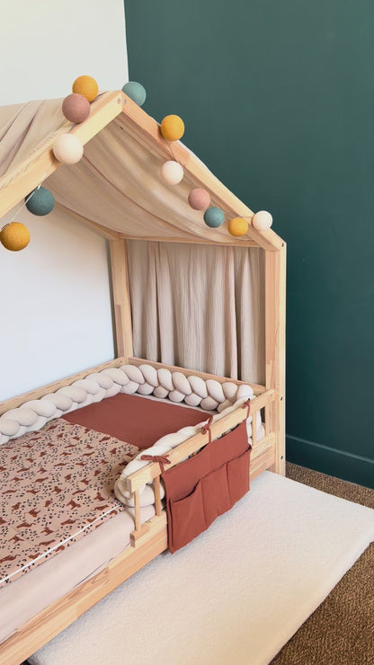 Pochette de rangement lit - Terracotta