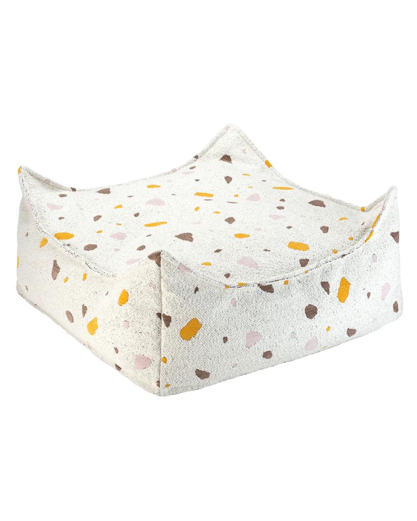 Pouf enfant Teddy bouclette Terrazzo