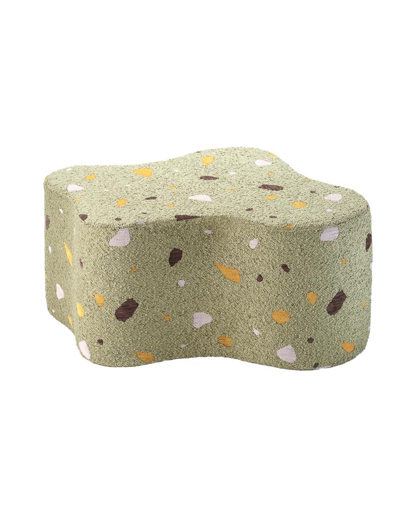Pouf enfant Teddy bouclette Terrazzo Vert