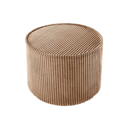 Pouf rond velours Caramel