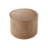 Pouf rond velours Caramel