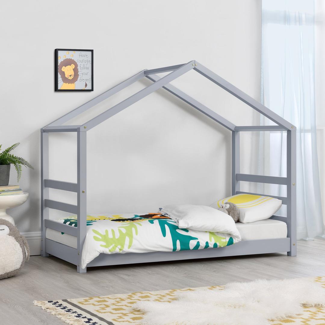 Lit cabane Montessori - 70x140cm - Gris