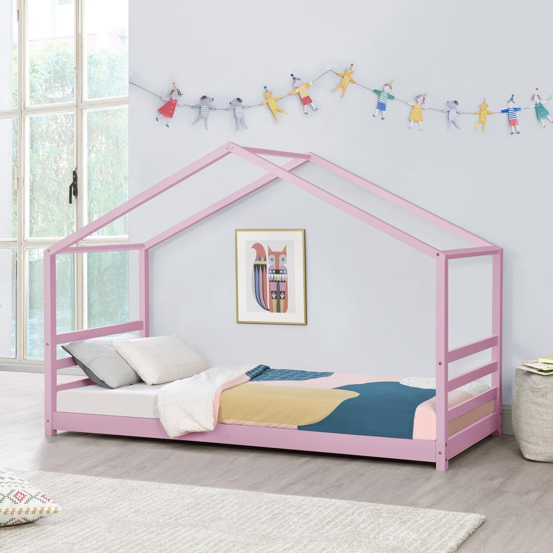 Lit cabane Montessori - 90x200cm - Rose