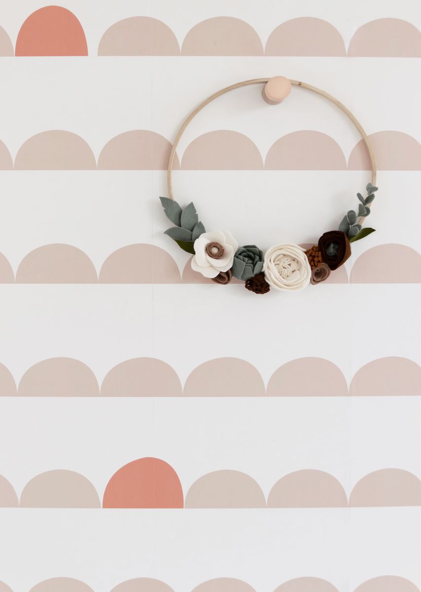 Papier peint chambre enfant Arches - Rose nude &amp; Corail