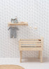 Papier peint chambre enfant Feuilles - Bleu & Cappuccino
