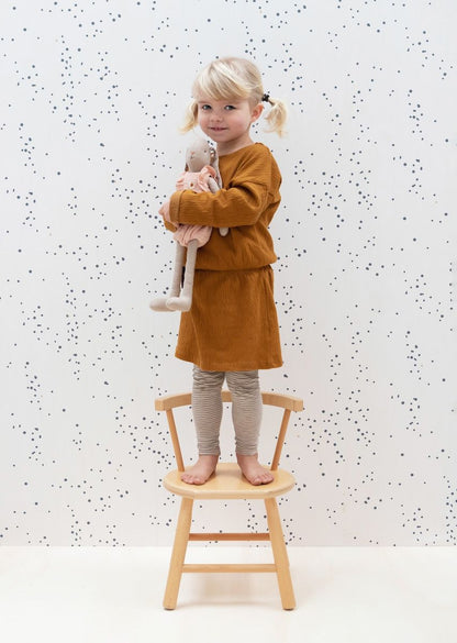 Papier peint chambre enfant Confettis - Bleu marine