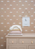 Papier peint chambre enfant Soleil - Marron glacé & Blanc