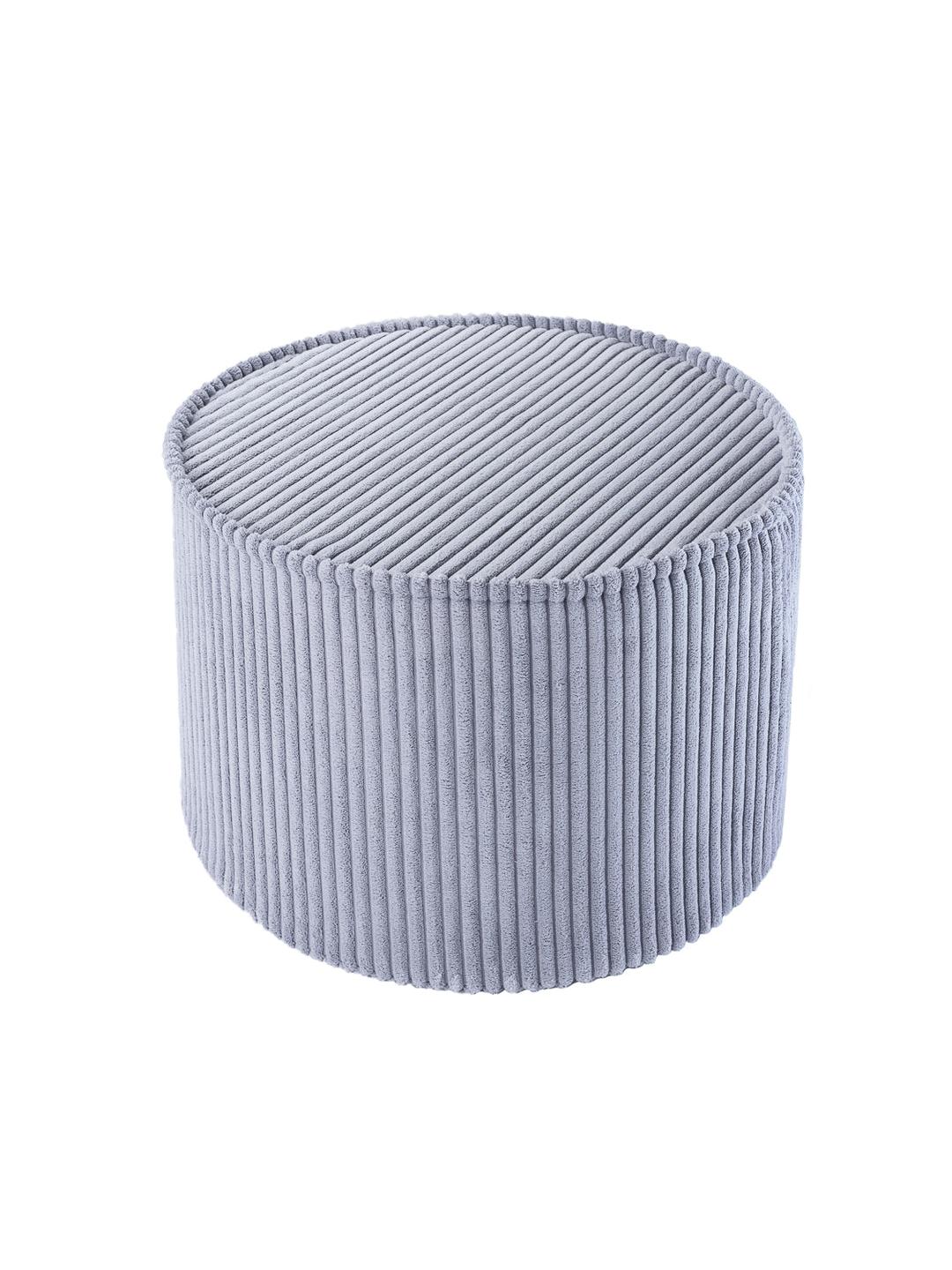 Pouf rond velours Bleu