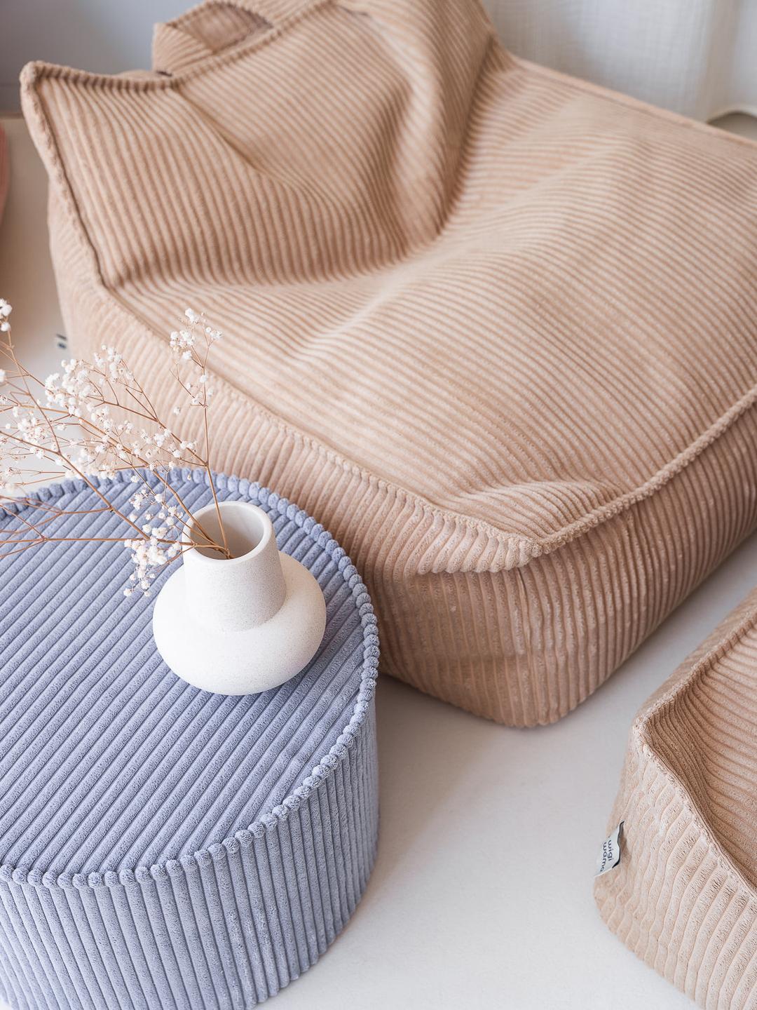 Fauteuil velours Beige