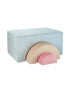 Pouf Montessori arc-en-ciel - Vert Beige & Rose
